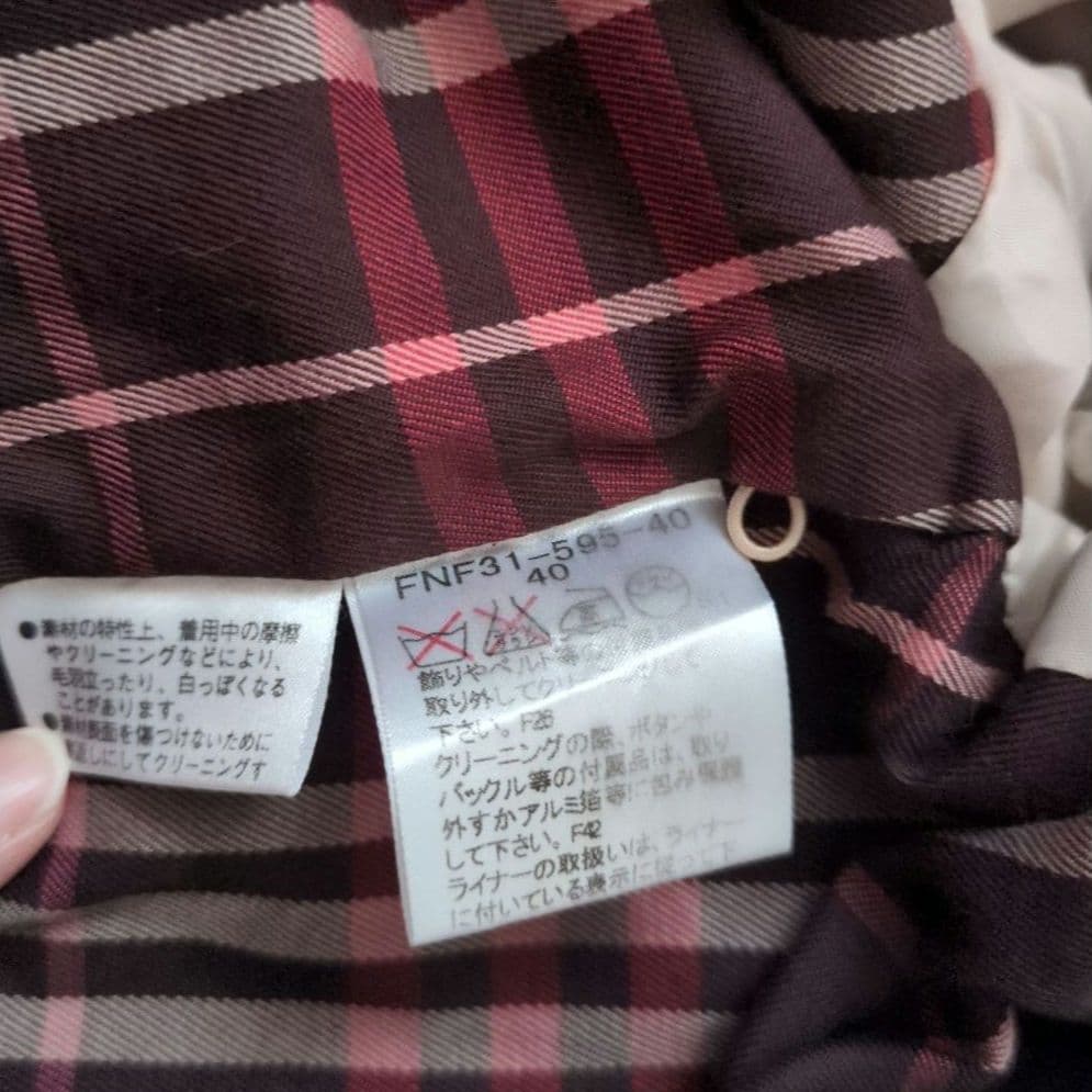 【BURBERRY】トレンチコート　ライナー付き　キナリ　40