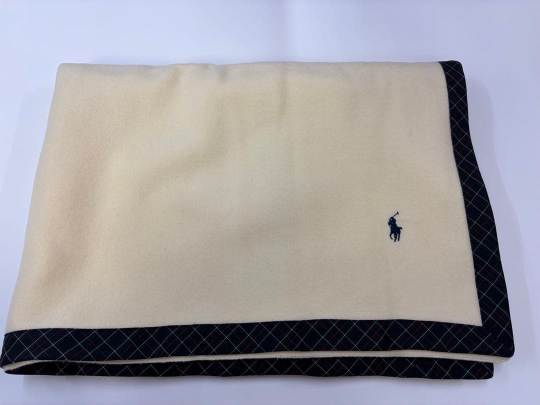 ウールハーフブランケット 2枚セット ポロ刺繍