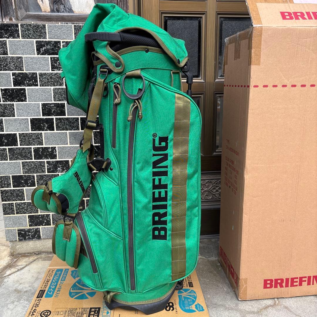 限定100個のBRIEFING グリーンキャディバッグ 箱付き