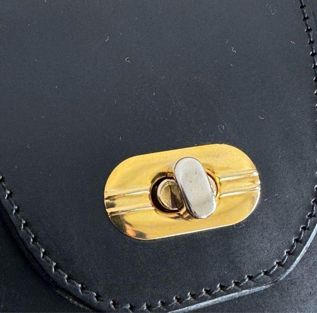 J&M DAVIDSON 高級レザー　ブライドル　ハンドバッグ　ターンロック