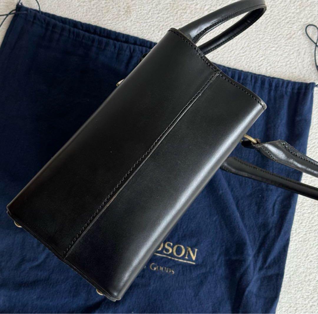 J&M DAVIDSON 高級レザー　ブライドル　ハンドバッグ　ターンロック