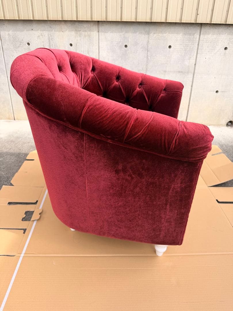 【美品】【送料無料】ヴィンセント　チェスターフィールド　赤