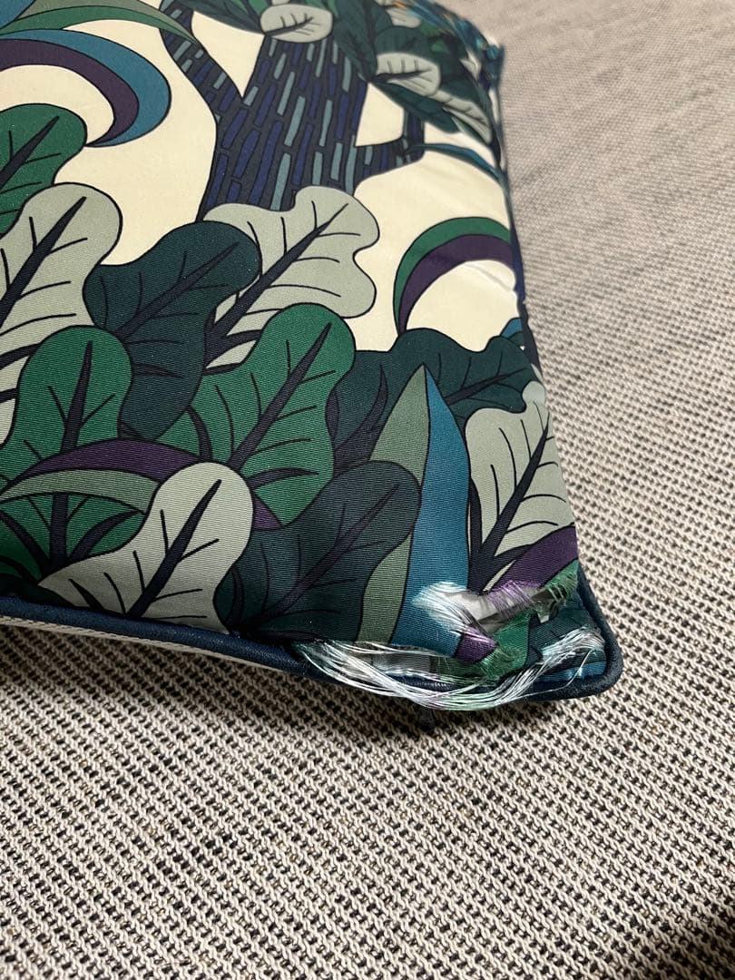 エルメス　植物柄 クッション3pダメージあり