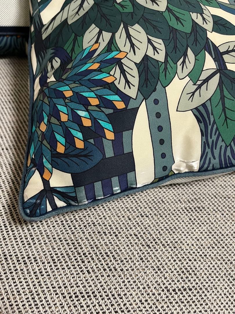 エルメス　植物柄 クッション3pダメージあり