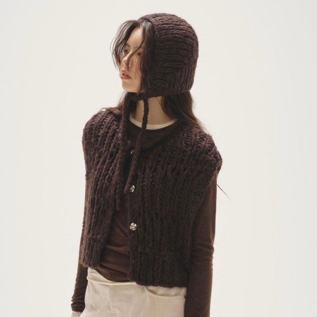 todayful ダークブラウン ニット帽 完売品