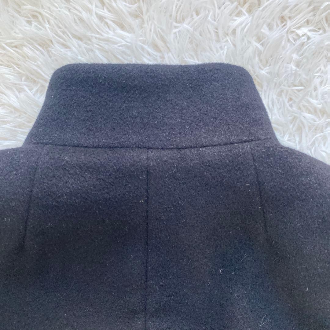 美品　バーバリーロンドン　コート　ベルト　ブラック　ノバチェック　アンゴラ65%