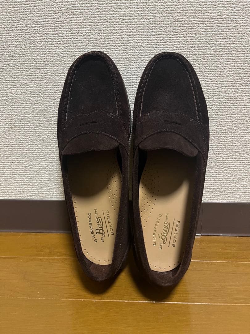 G.H. Bass ダークブラウン スエード ローファー