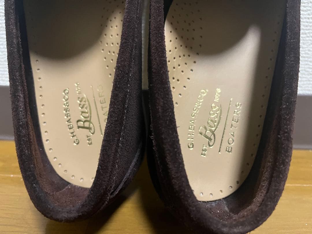 G.H. Bass ダークブラウン スエード ローファー