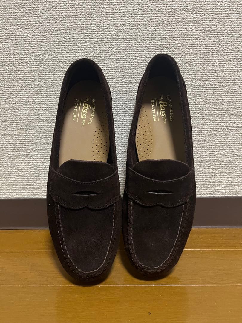 G.H. Bass ダークブラウン スエード ローファー