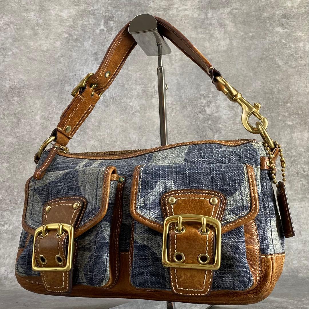 バッグ Coach Legacy Denim One Shoulder Bag