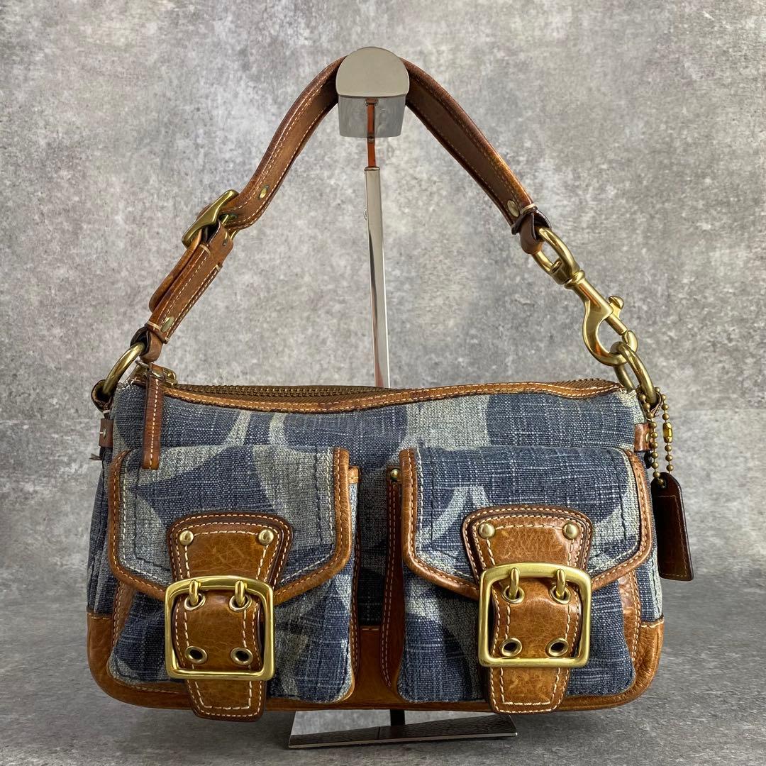 バッグ Coach Legacy Denim One Shoulder Bag
