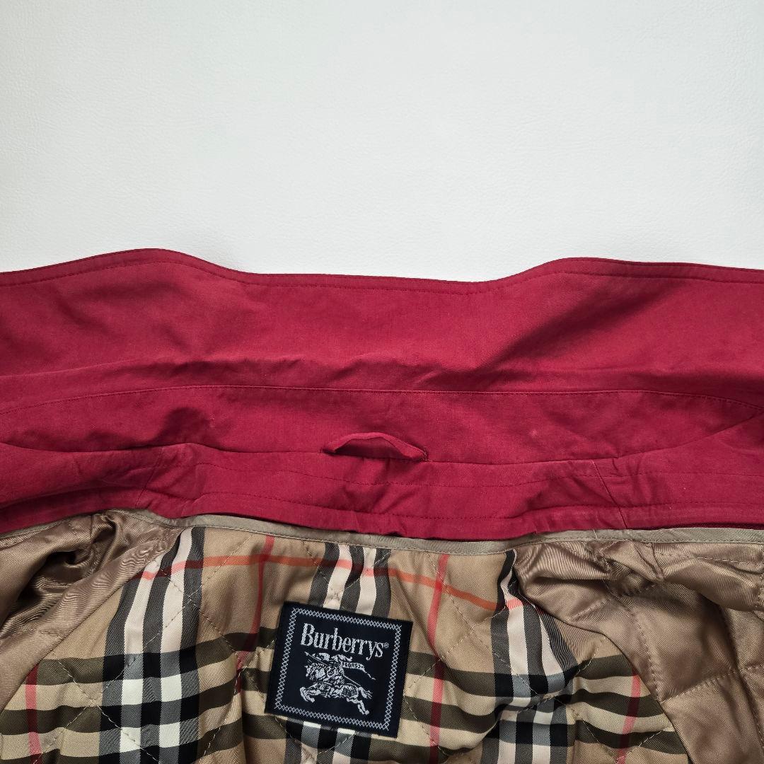 Burberrys ステンカラーコート キルティングライナー ドローコード 赤