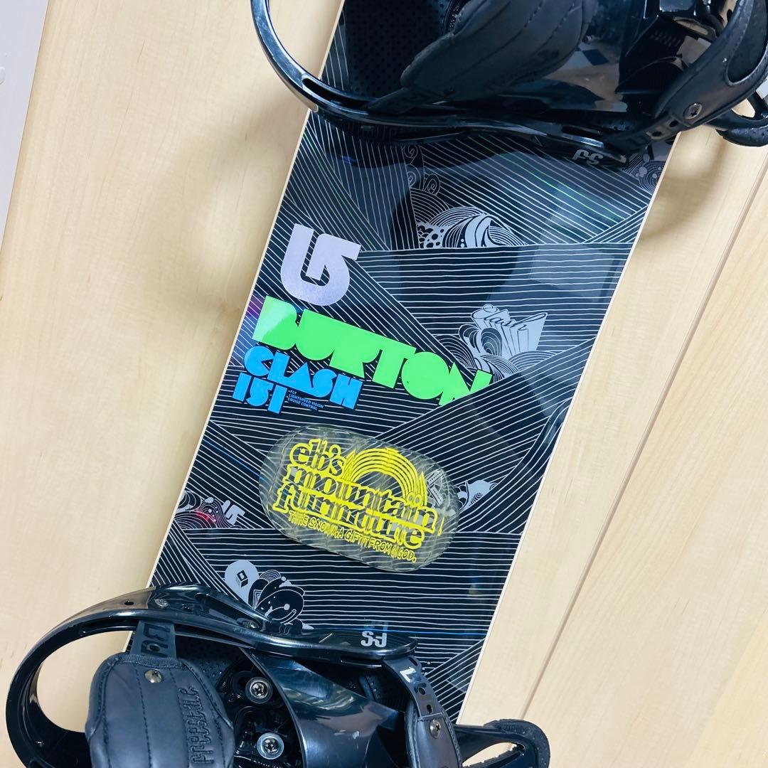 【美品】BURTON CLASH スノーボード ビンディング付き Mサイズ