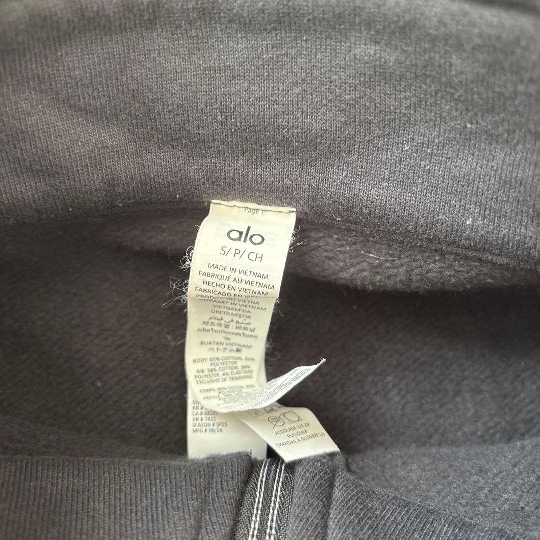 alo ハーフジップ トレーナー 黒