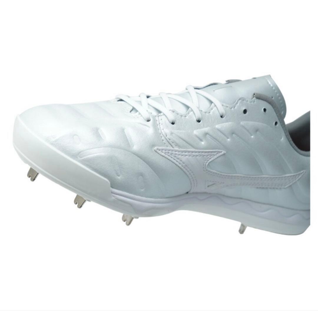 【球速が上がるスパイク】ミズノプロ 野球白スパイク 投手向け スピードレボ プロ