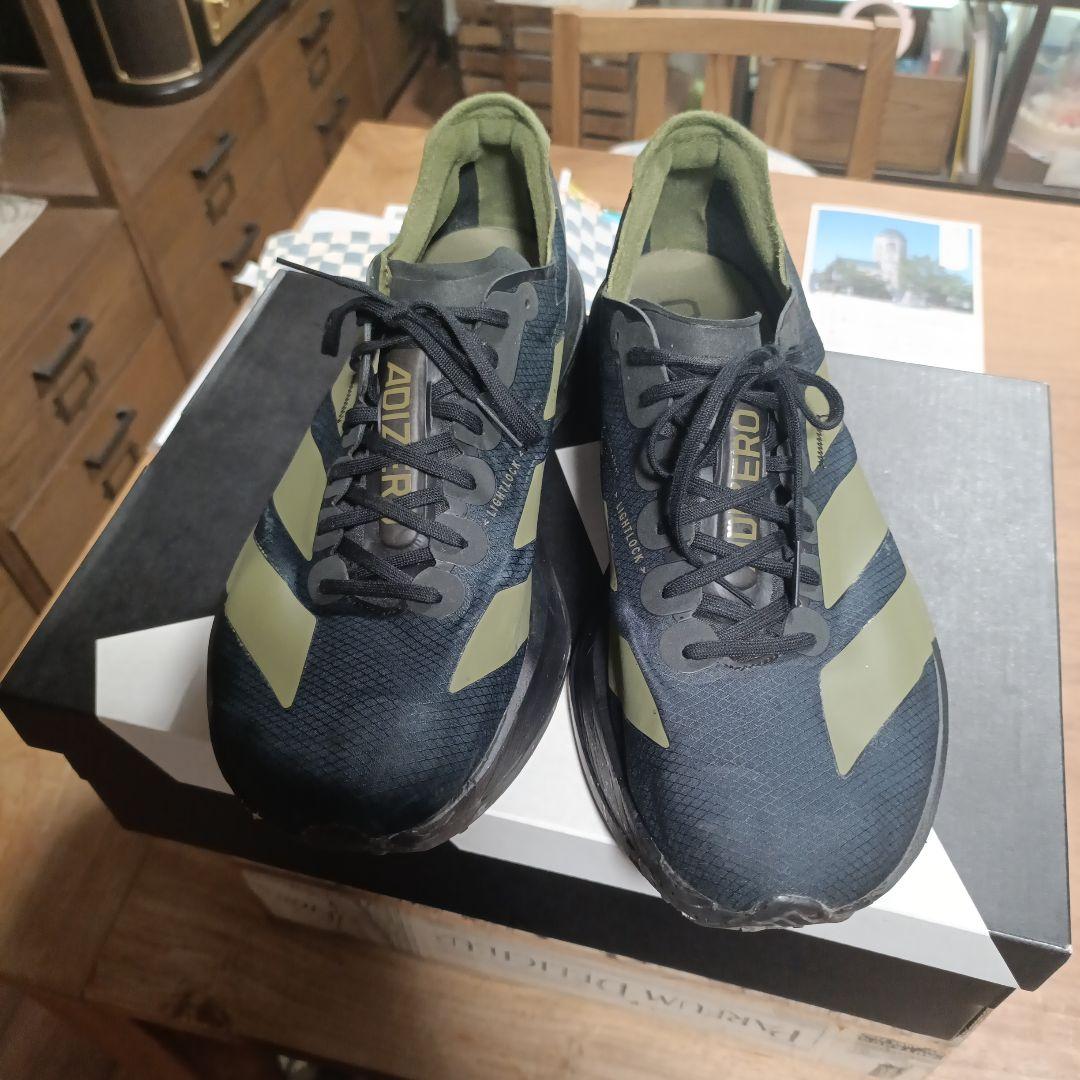 アディダス アディオスプロ4 アディゼロアディオスプロ4 黒×オリーブ