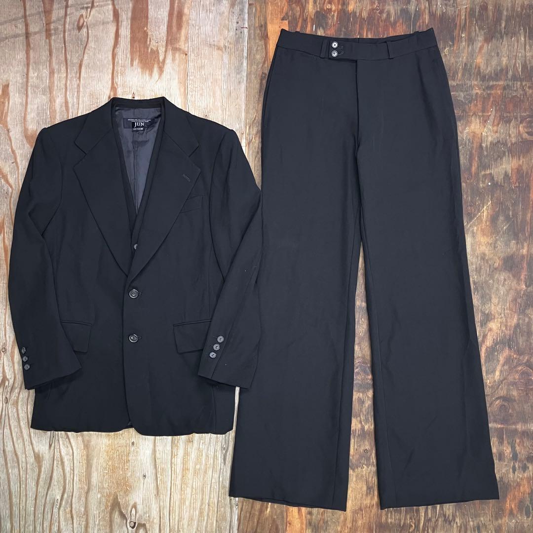 90s JUN 3ピース セットアップ ジャケット ベスト フレア スラックス