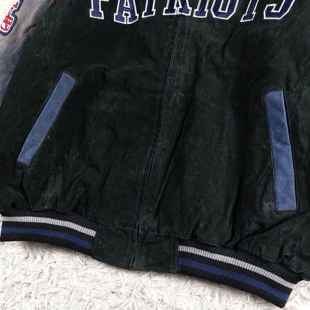 XXL 鬼フェード NFL ペイトニオッツ キルティング レザー両面 スタジャン