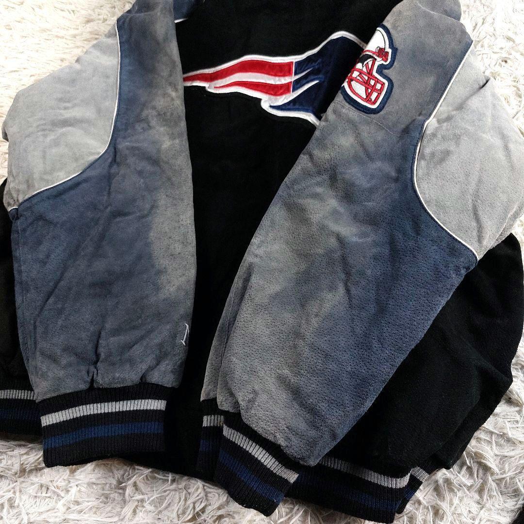 XXL 鬼フェード NFL ペイトニオッツ キルティング レザー両面 スタジャン