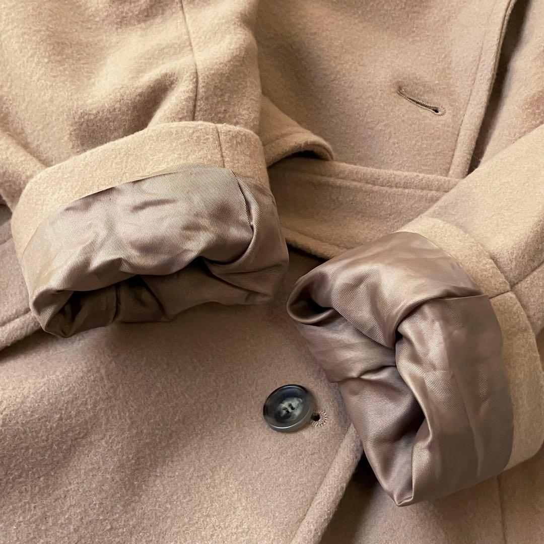 24AW ラトータリテ ステンカラーコート 定価4.9万 ロング キャメル 38