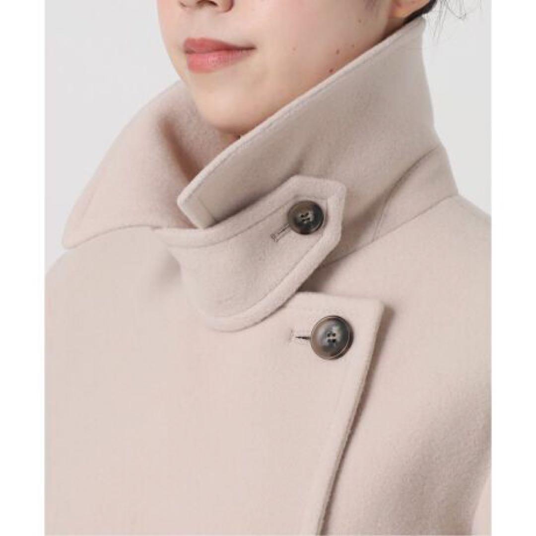 24AW ラトータリテ ステンカラーコート 定価4.9万 ロング キャメル 38