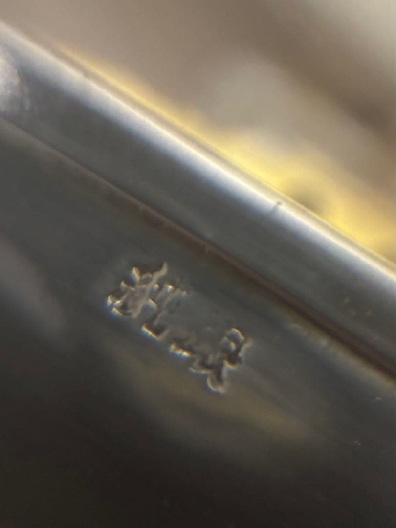 花*月様 純銀刻印　帆船置物　船長さ21cm 大きめ　ガラスケース付き　レトロ