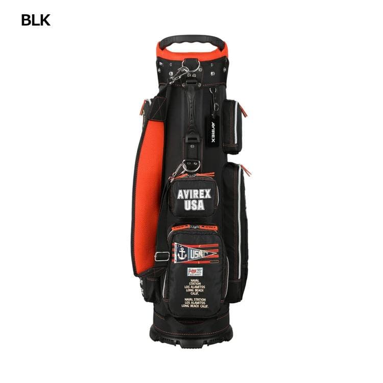 新品 AVIREX アヴィレックスゴルフ キャディバッグ ブラック