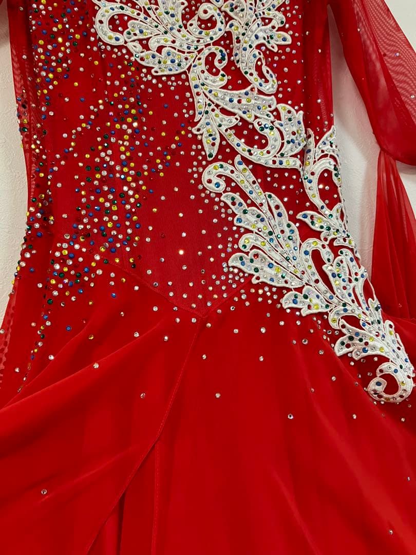 社交ダンスドレス レッスンウェア　発表会 パティー　ミニデモ　S ～M