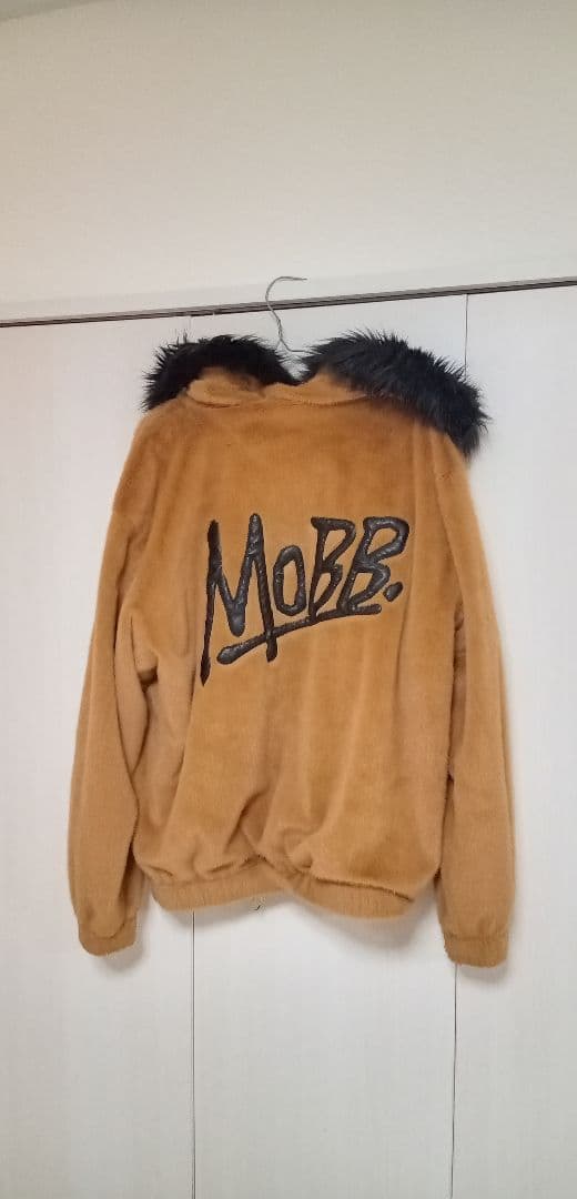 MOBB　レア L　ブラウン　ふわふわ　フード　パーカー　シャギー