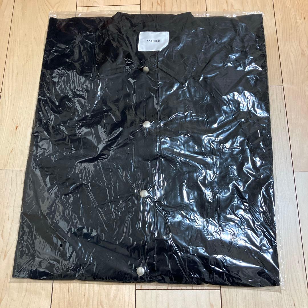 FASHIRU ファシル　ステンカラーコート　ブラック　ミドル丈