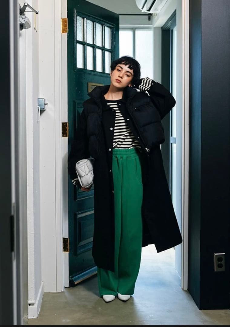 FASHIRU ファシル　ステンカラーコート　ブラック　ミドル丈