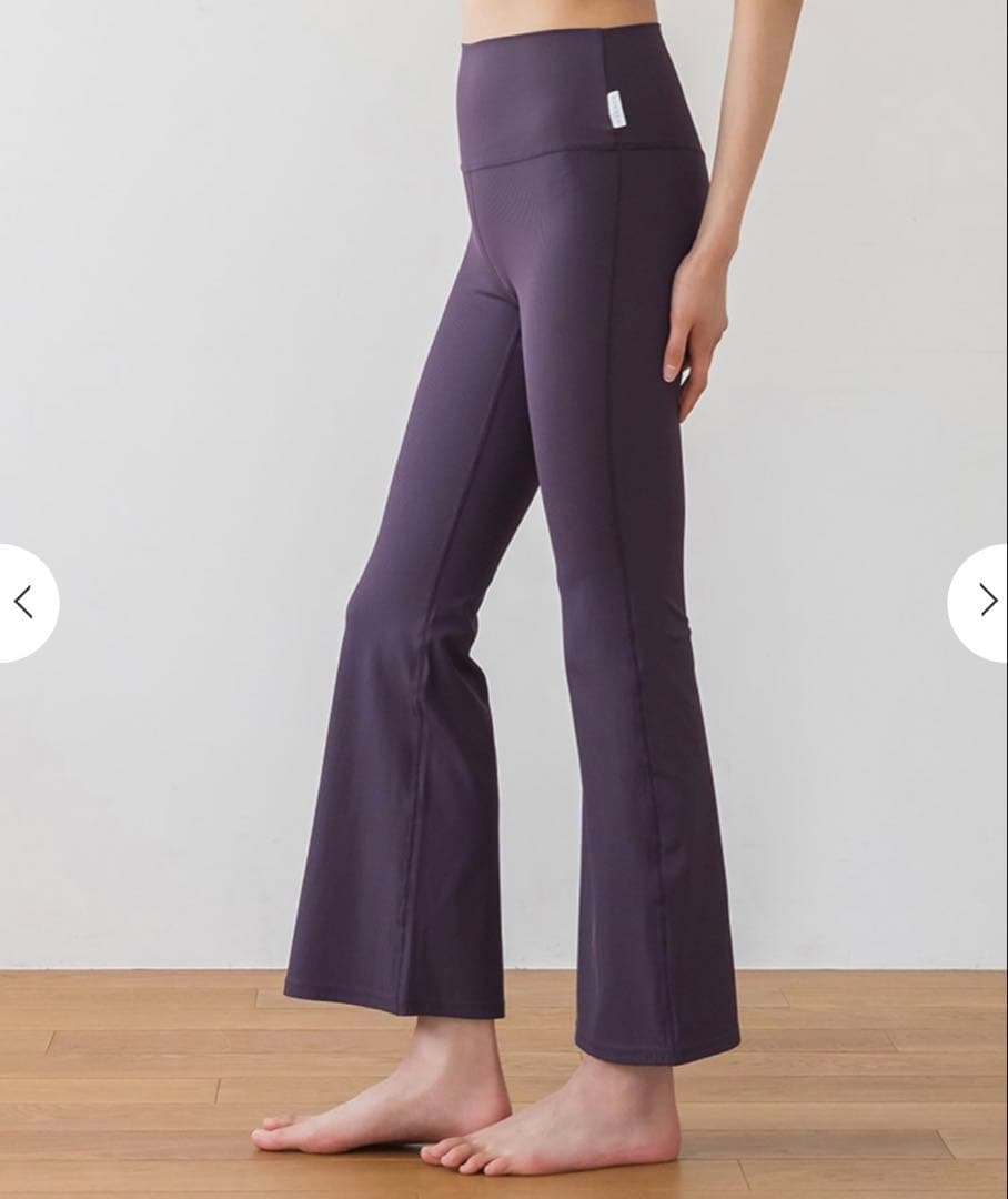 【SUKALA】web限定　ベーシックリブフレアパンツ プラム Lサイズ試着のみ