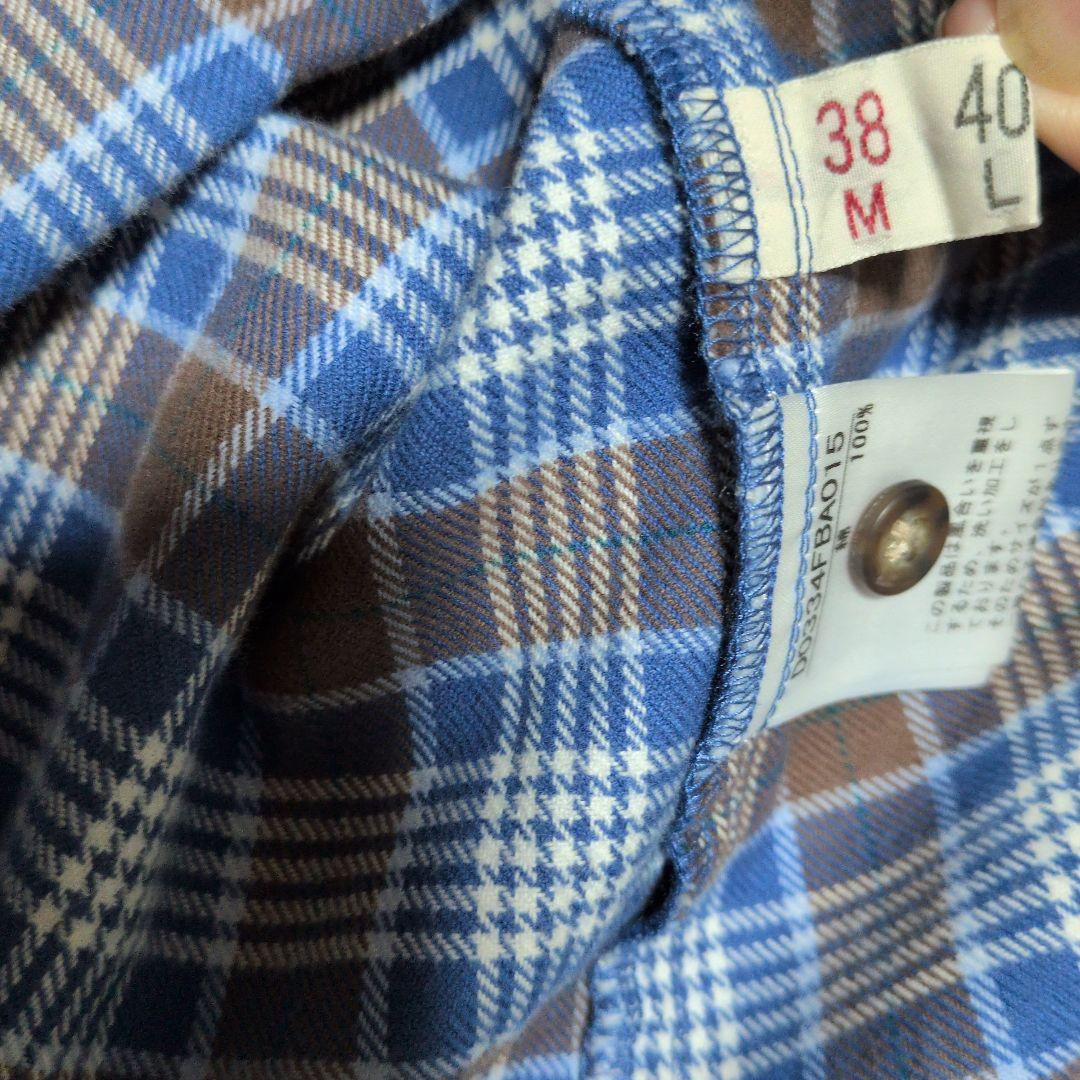 新品タグ付き❗️マドモアゼルノンノン 長袖 チェックネルシャツ　チュニック❣