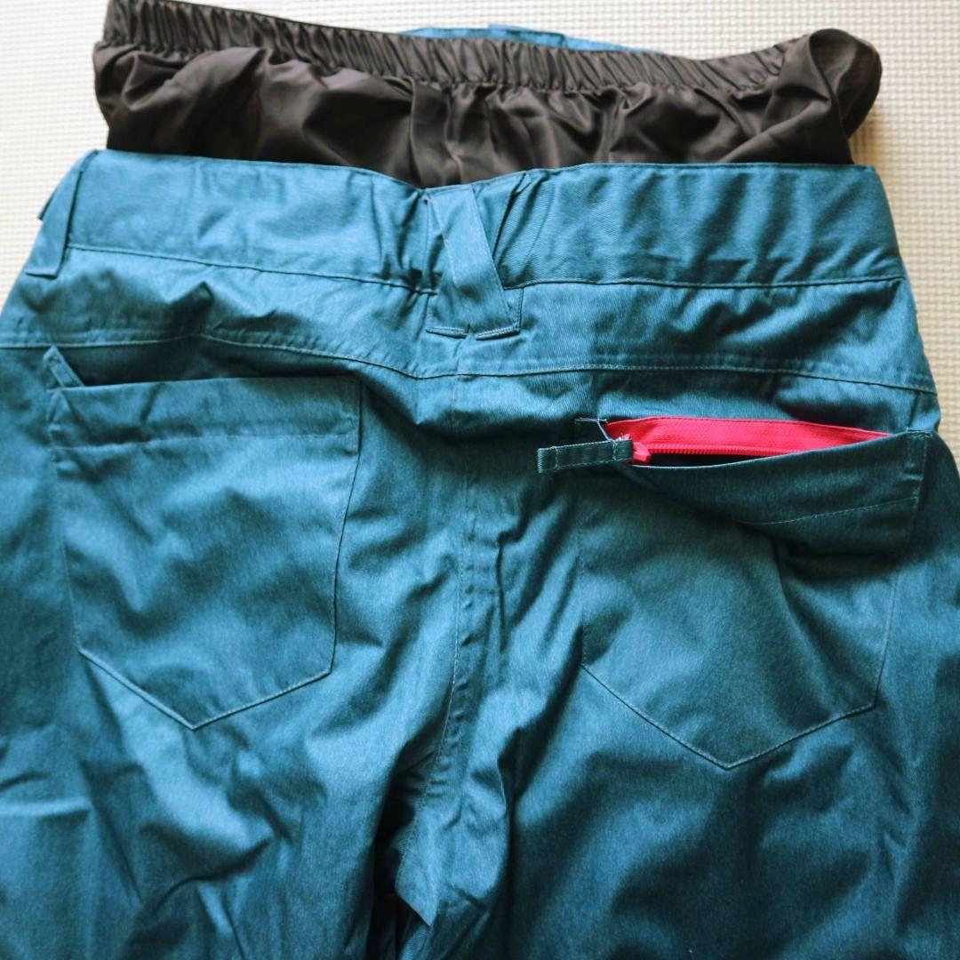 新品 レディースL パスケース付 多収納 スノーボードウェア上下セット スキー