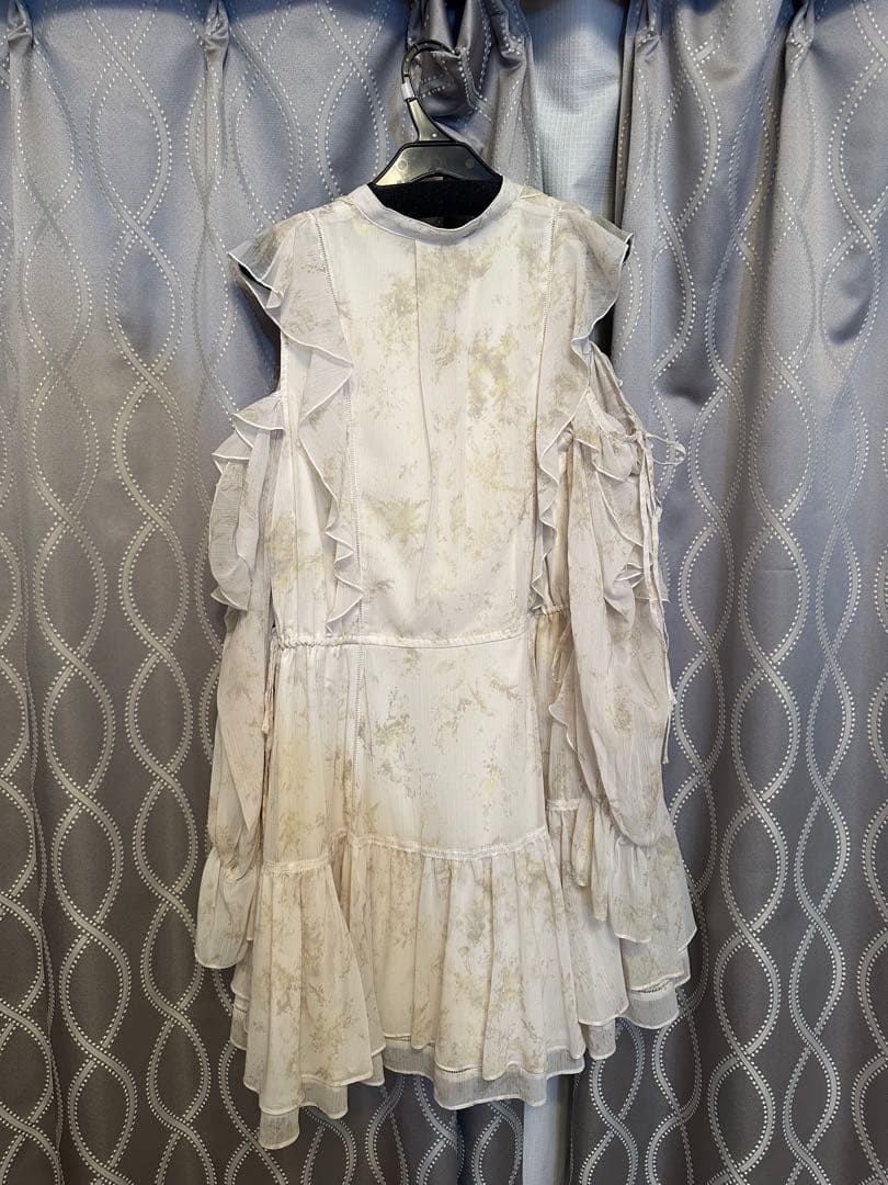 プリントフリルミニワンピース　snidel