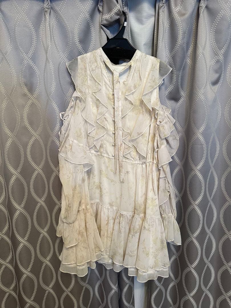 プリントフリルミニワンピース　snidel