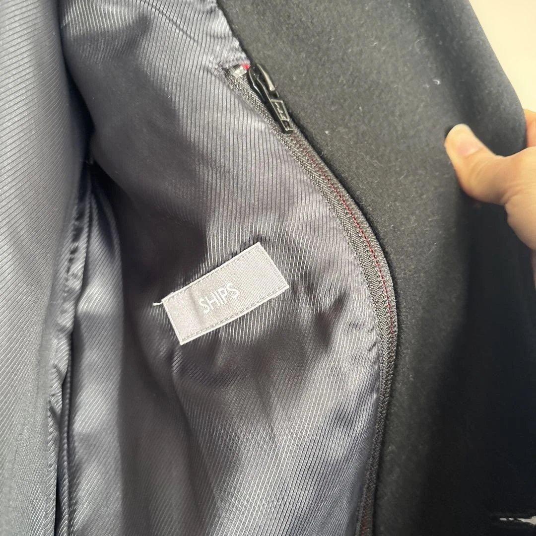 シップス✖️NOBILIA社製ウールコート　チェスターコート　黒