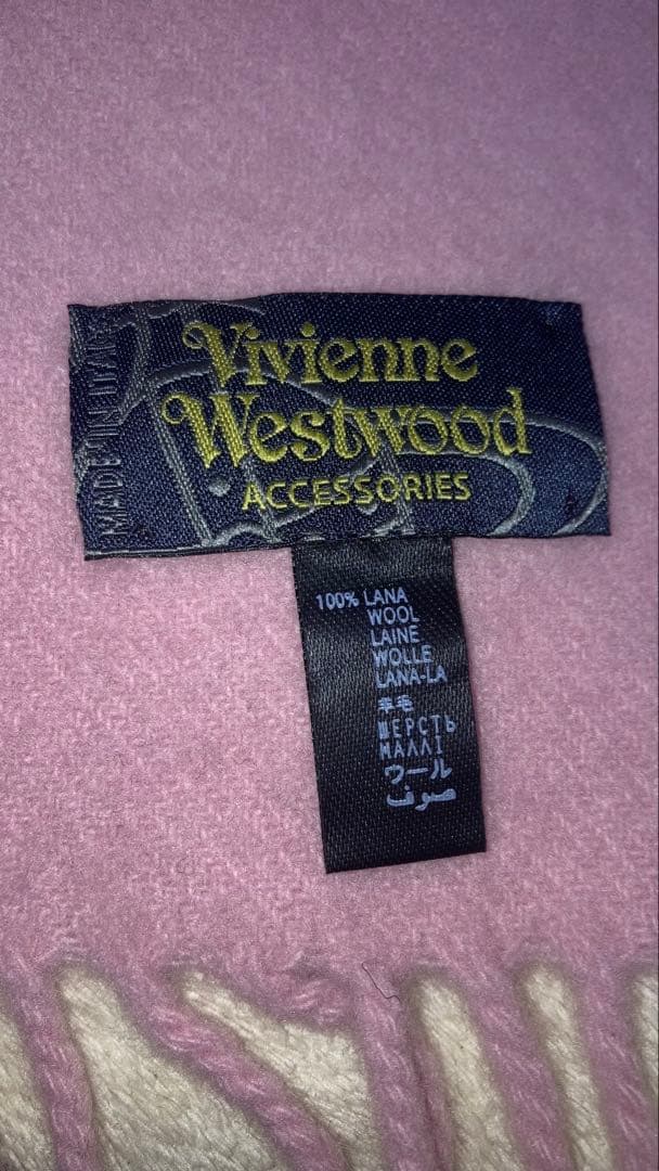Vivienne Westwood ピンクウールマフラー