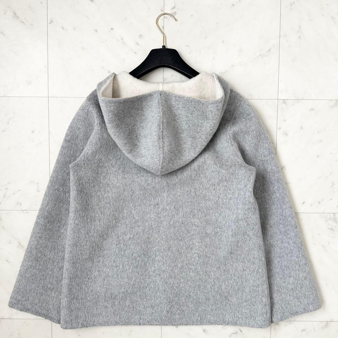 極美品❤️近年モデル　レリアン　キャラオクルス　バイカラー　ウールコート　グレー