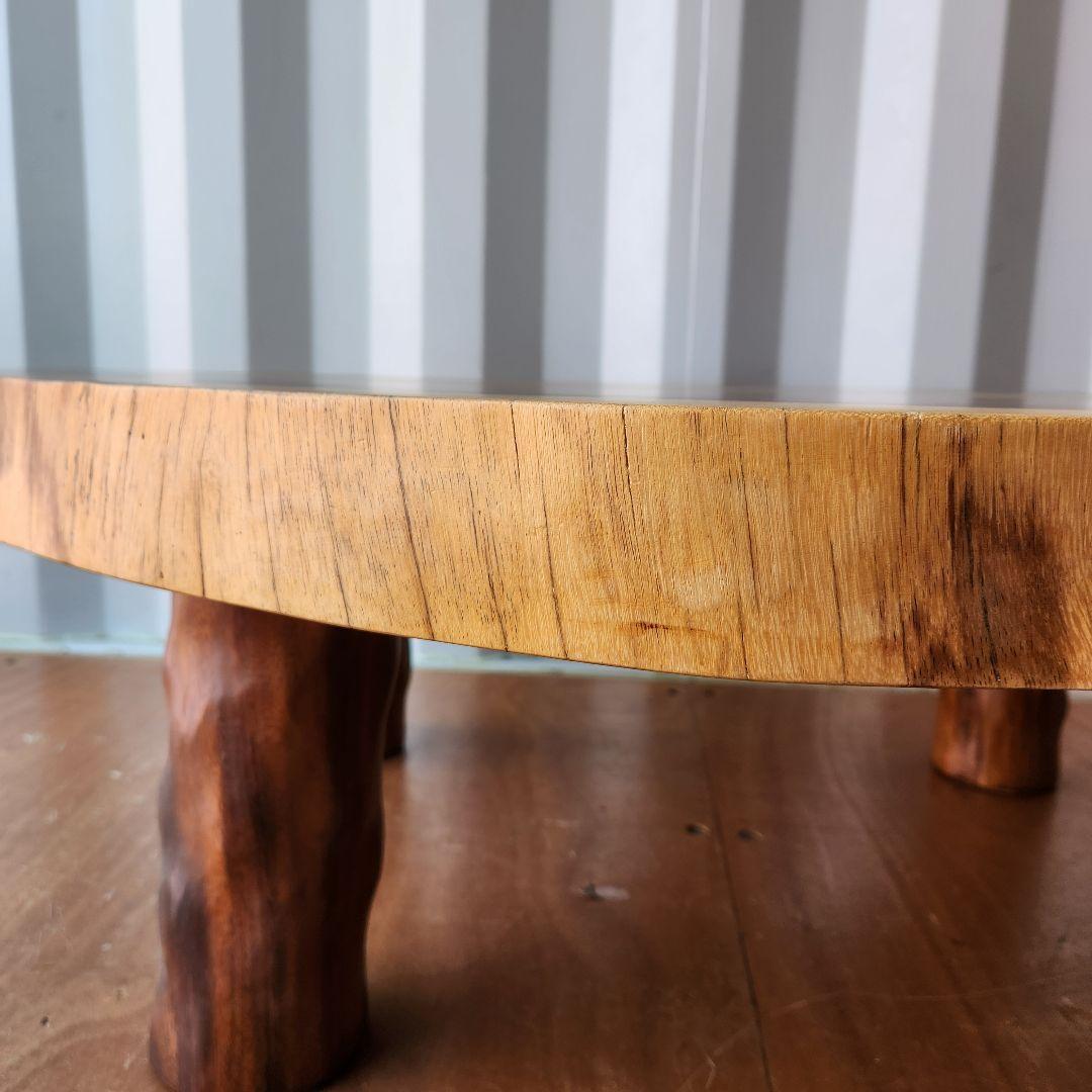 モンキーポッド　一枚板　無垢　センターテーブル ローテーブル　輪切り　座卓