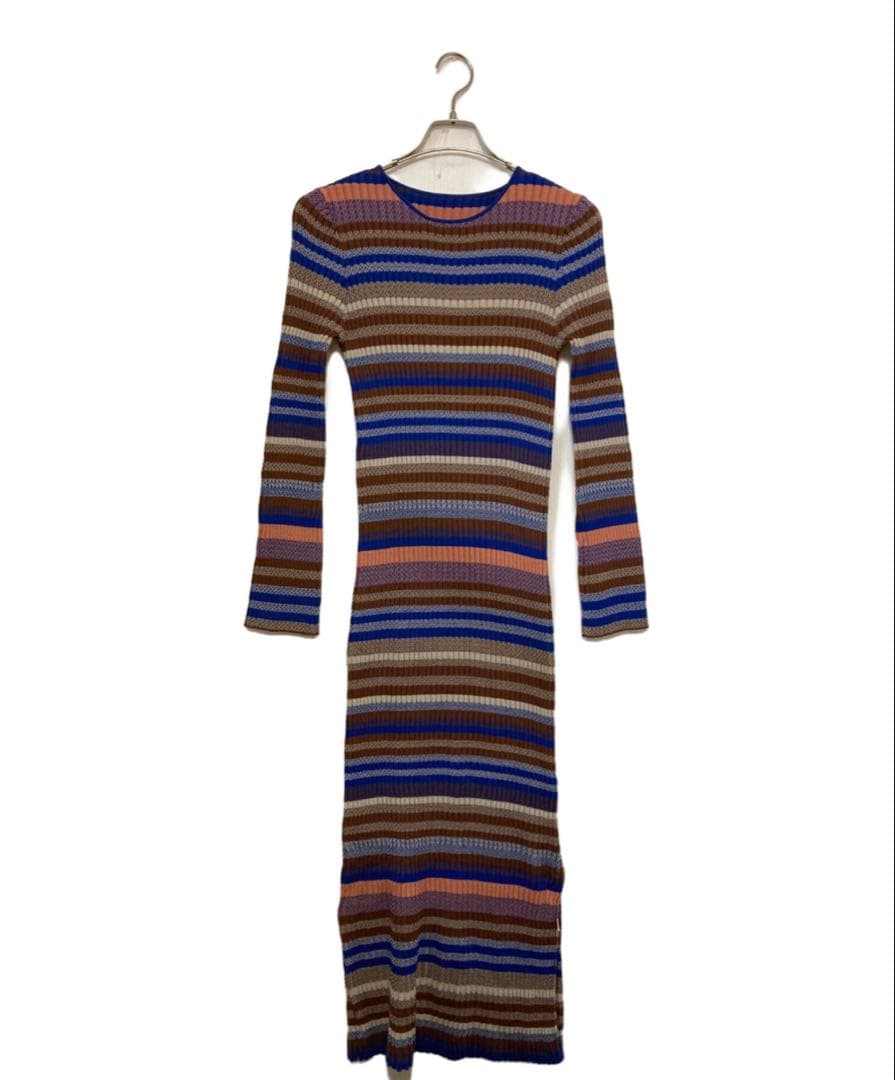 【Ameri】完売ワンピ★MULTI BORDER KNIT DRESS★