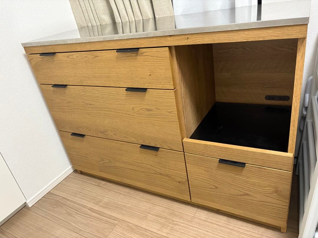 【美品】unico ADDAY(アディ)　キッチンカウンター W1230