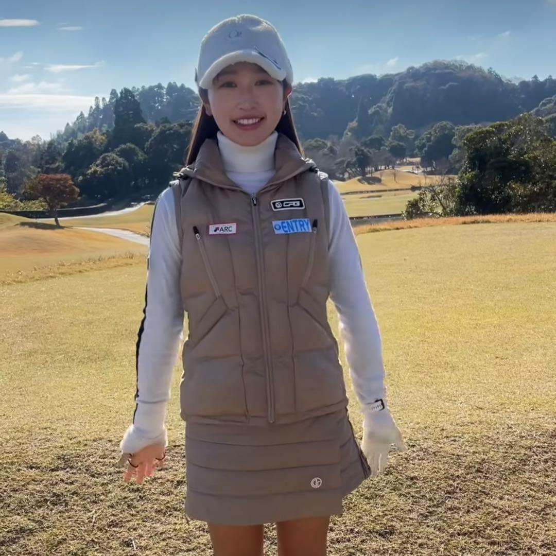 本日限定価格　CPG フロントラップ　ダウンスカート　ゴルフ　井上 莉花さん着用