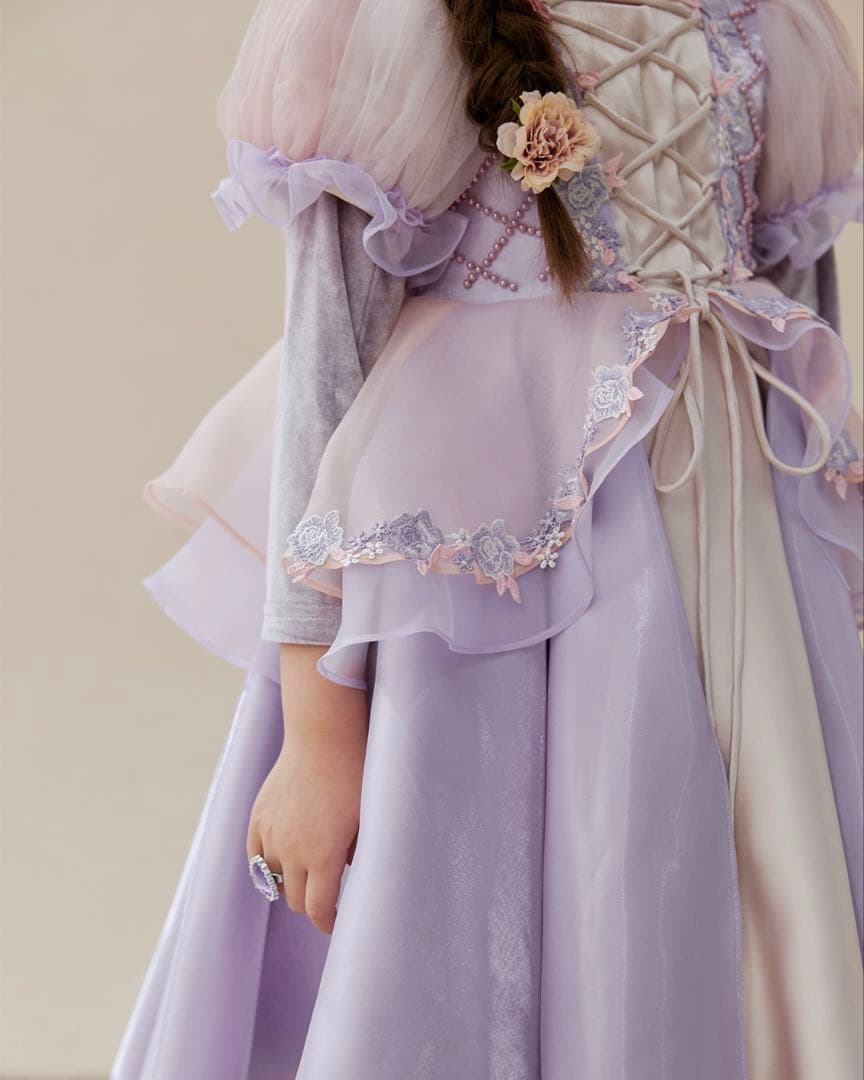 【匿名配送】ラプンツェル風ドレス100cm