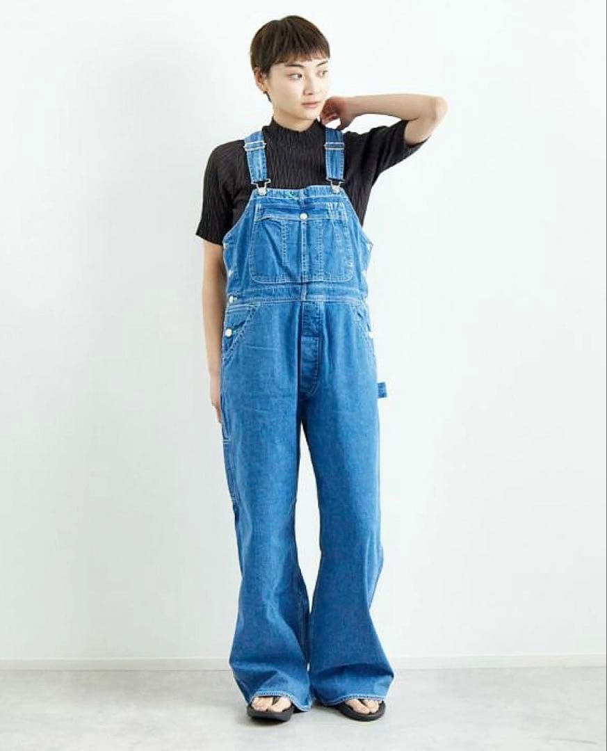 holiday ビッグデニムオーバーオール