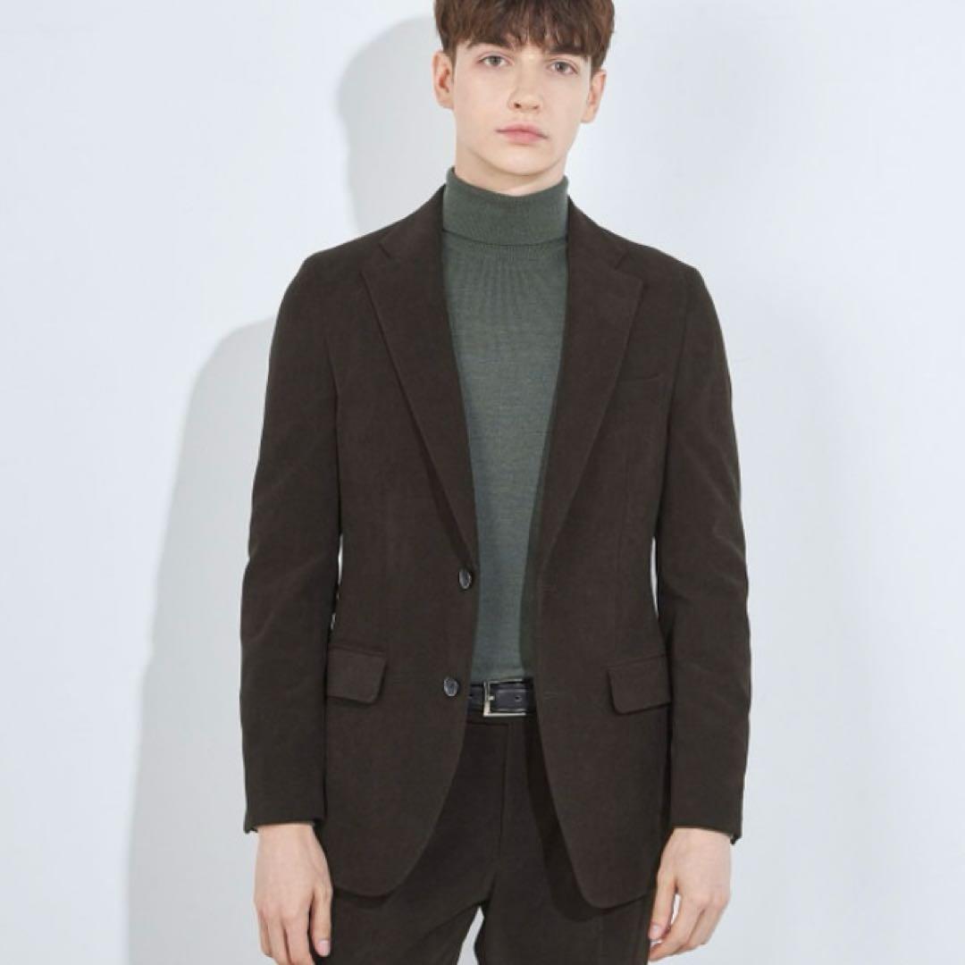 【秋冬】2釦シングルジャケット/カーキ×コーデュロイ/4S