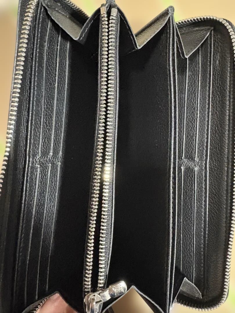 Louis Vuitton ネイビー レザー 長財布