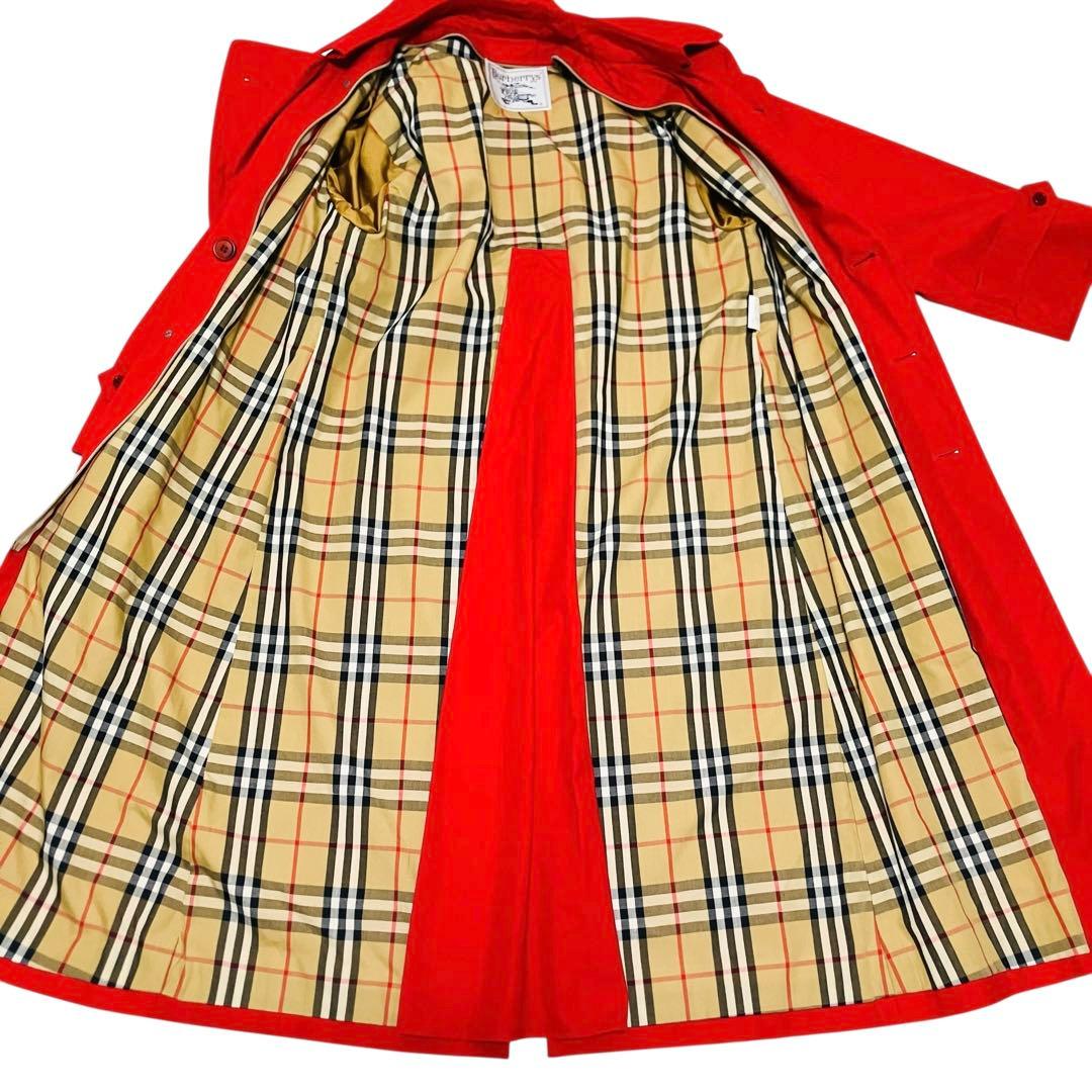 90's 美品 希少 バーバリーズ　トレンチコート ライナー レッド ベルト付