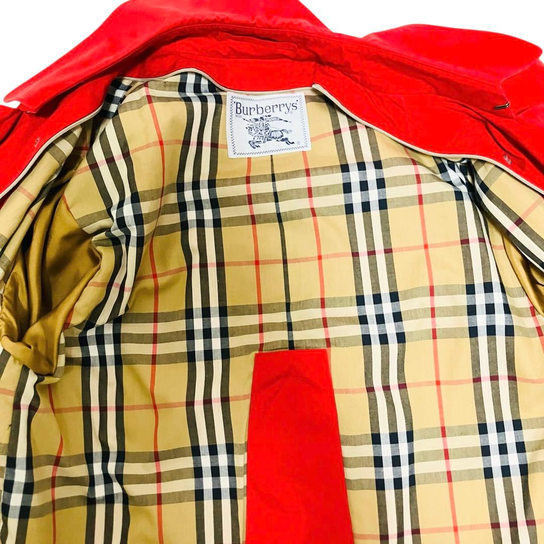 90's 美品 希少 バーバリーズ　トレンチコート ライナー レッド ベルト付