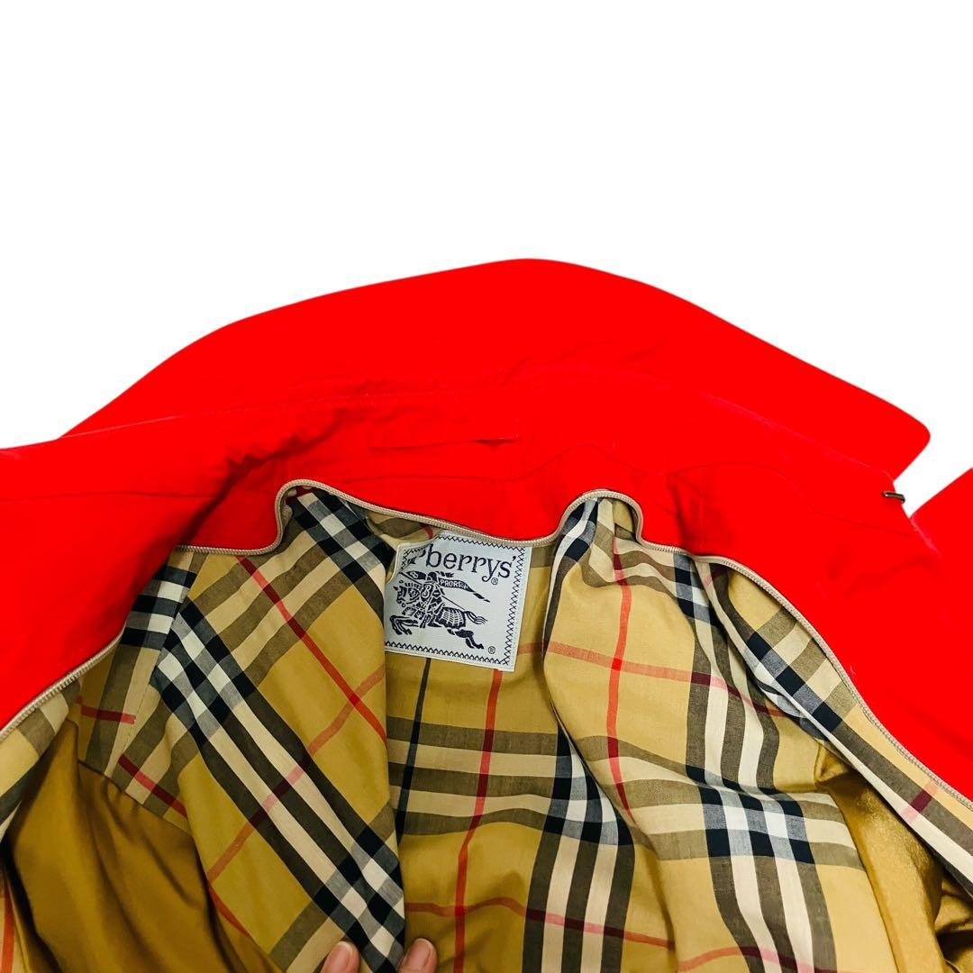 90's 美品 希少 バーバリーズ　トレンチコート ライナー レッド ベルト付